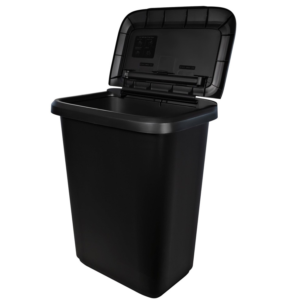 20.4 Gallon Trash Can Plastic Dual Function Divided Extra Large Kitchen Trash US