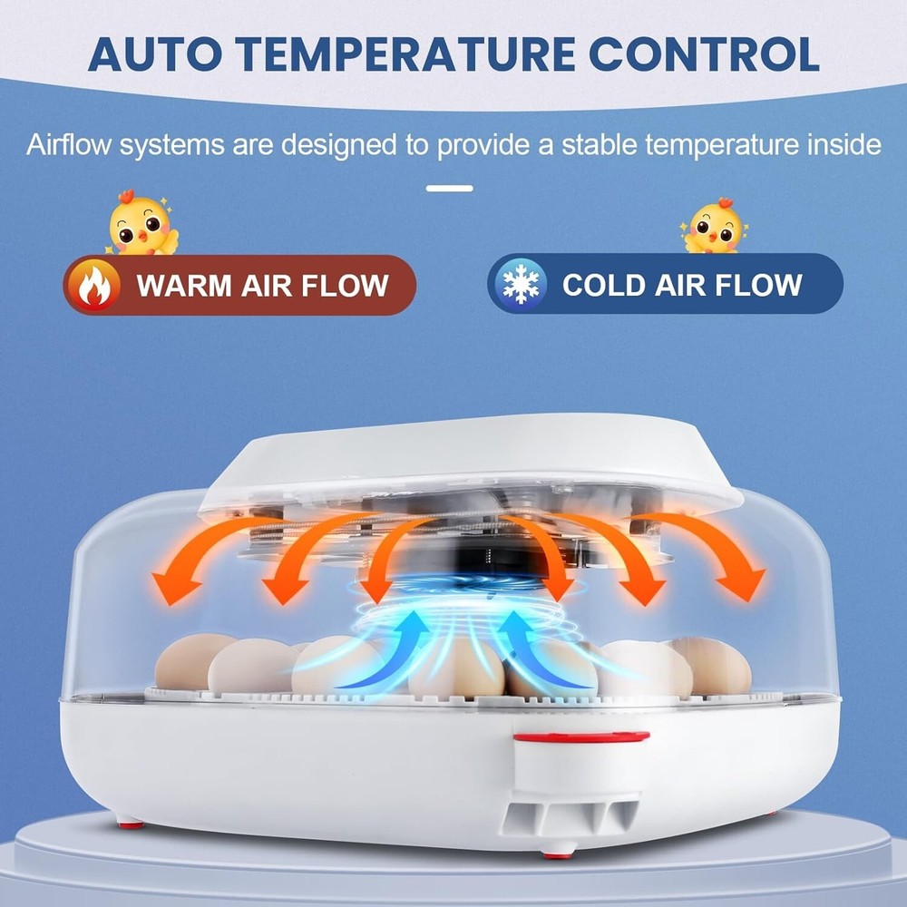 24 Egg Incubators for Hatching Eggs, Digital Poultry Hatcher Automatic Turning❤
