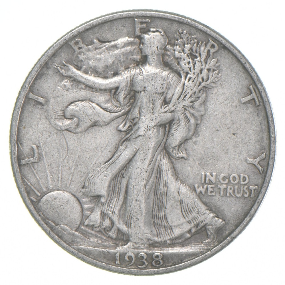 1938 XF Walking Liberty Half Dollar