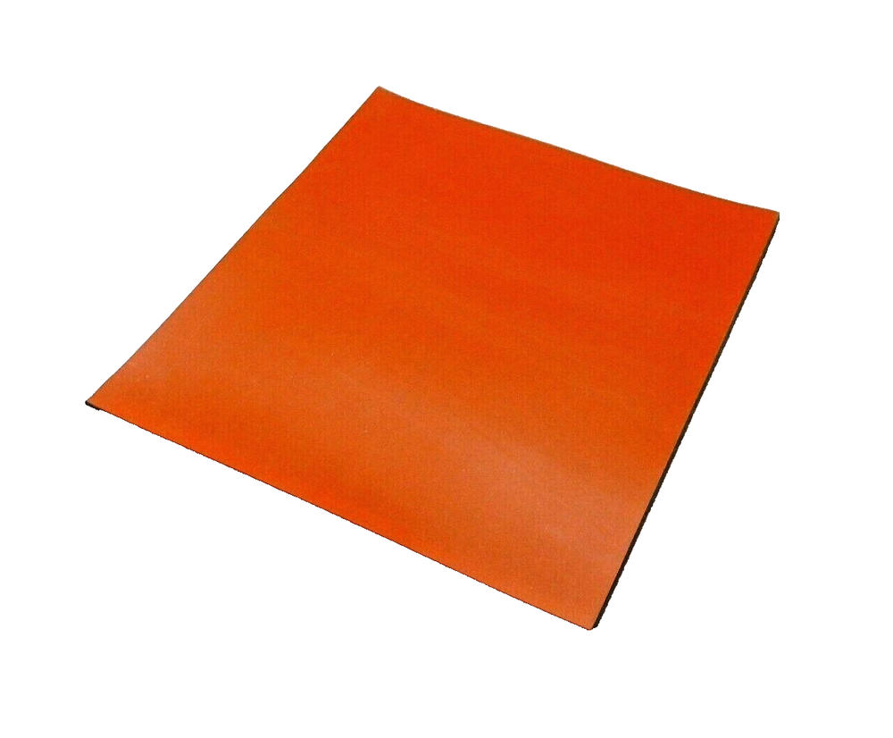 7x7 x1/8"Thick Silicone Rubber Sheet High Temp Solid Red/Orange Commercial Grade