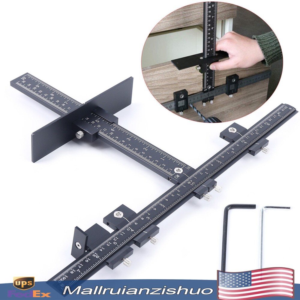 Cabinet Hardware Install Jig Tool Drawer Pull Handle Punch Locator Drill Guide