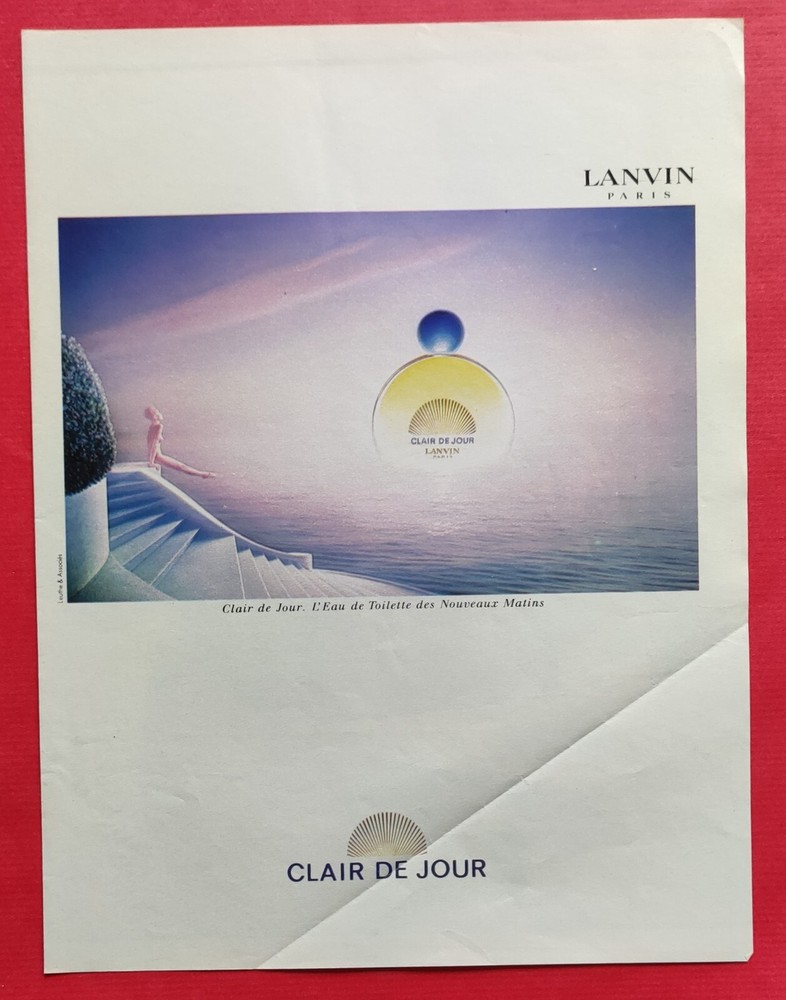 Press advertisement: CLAIR DE JOUR perfume by LANVIN Paris