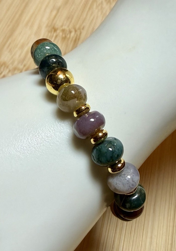 Indian Agate Stretch Bracelet