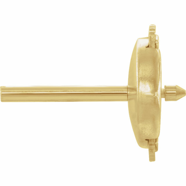 14kt Solid White Yellow Gold Guardian System Earring Lock Back & Post Set Pair
