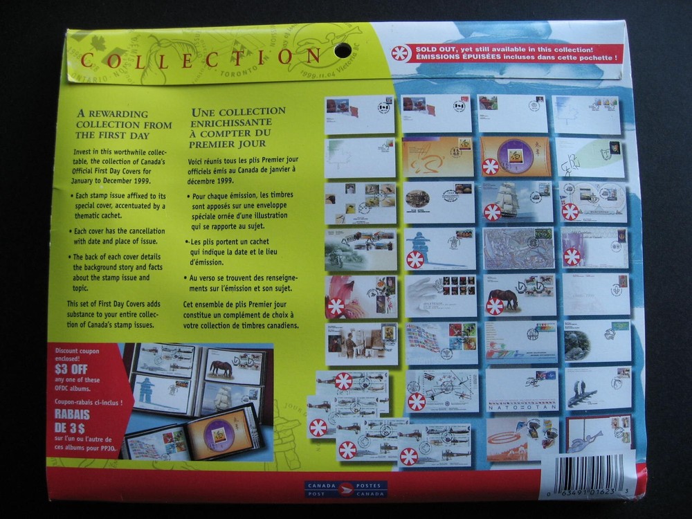 Canada Post 1999 FDC year set sealed in original box! Please read description