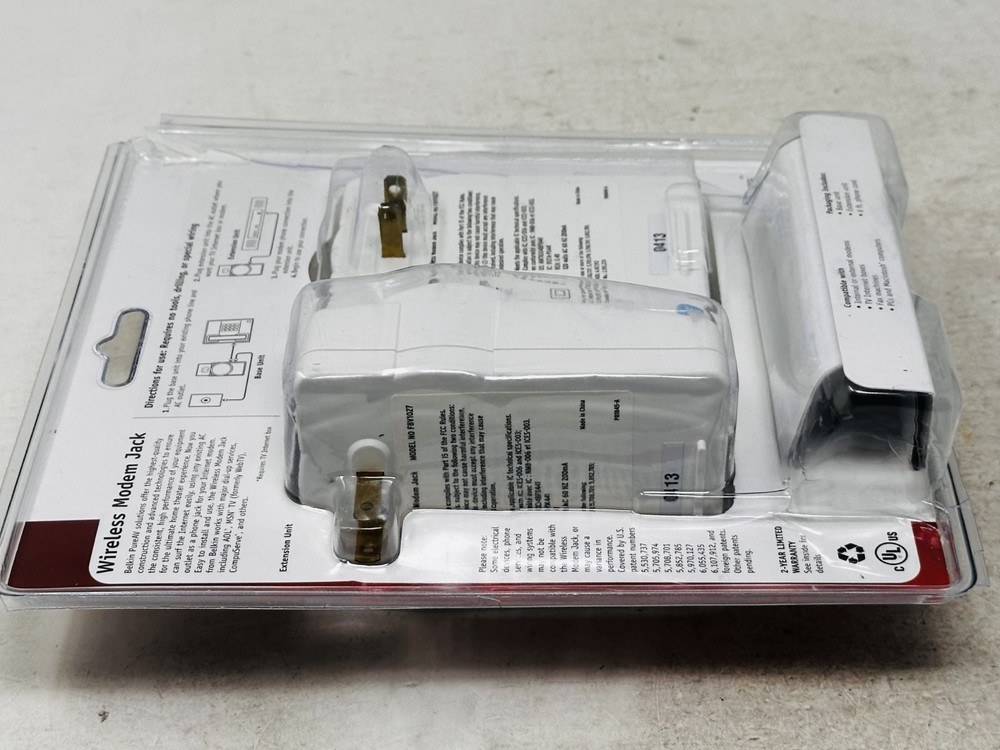 Belkin Wireless Modem Jack Model F8V1027 - New, Damaged Opened Package