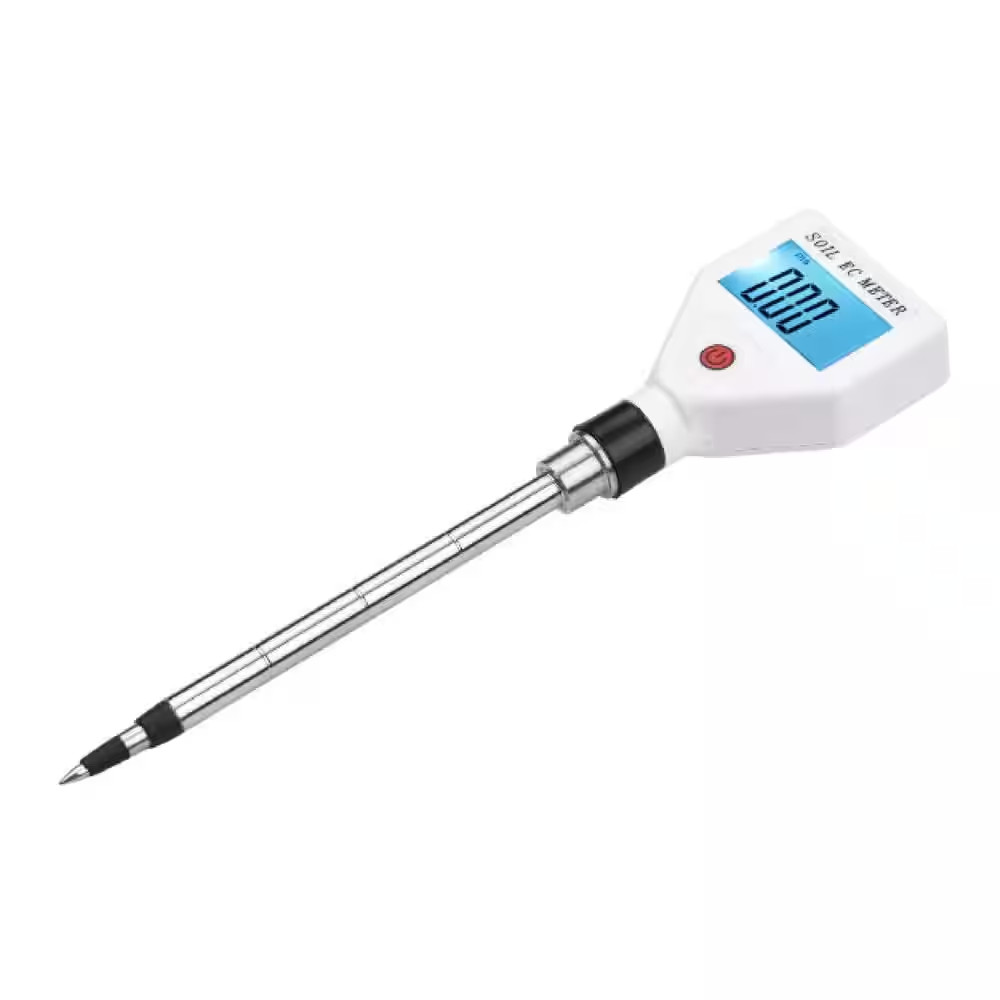 Digital Soil Tester with Backlight Screen Soil EC Meter Portable Soil Salinity T