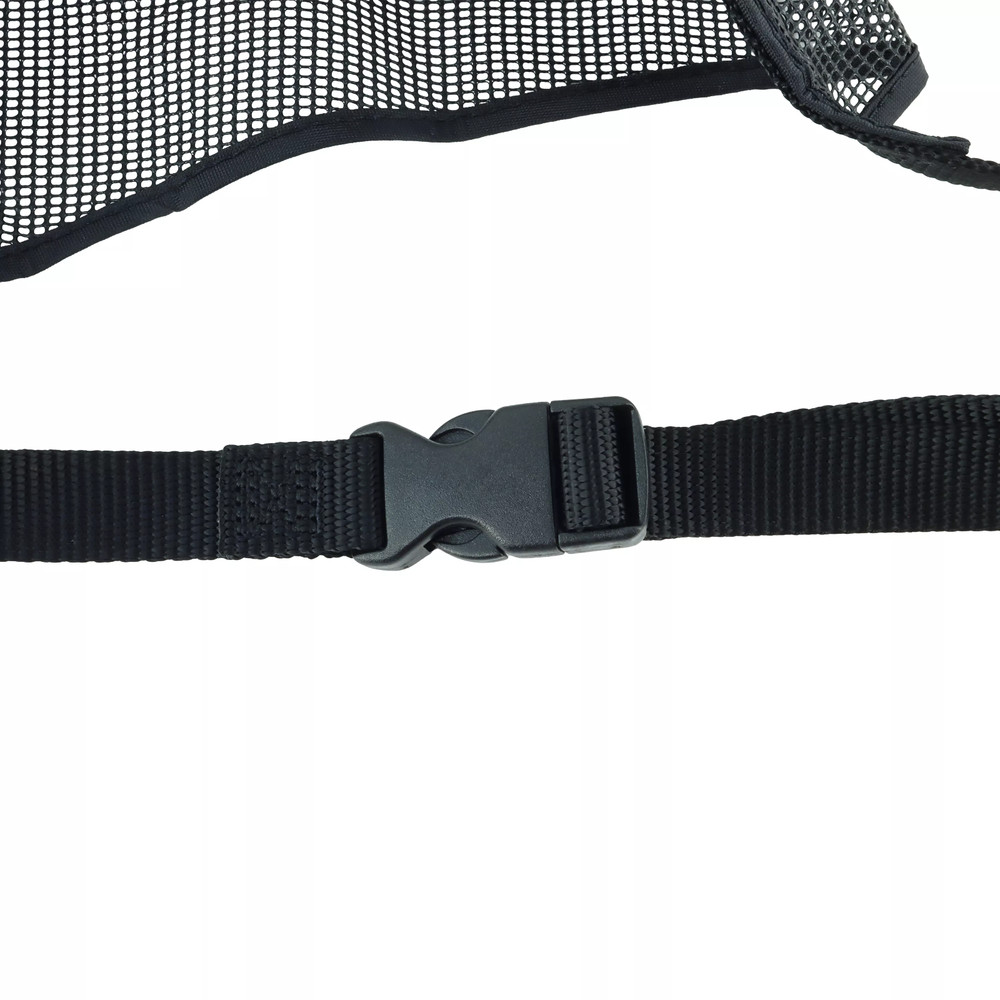 Size 4 Best Fit Adjustable Mesh Dog Muzzle BLK 6" Nose Size (Medium Breeds)