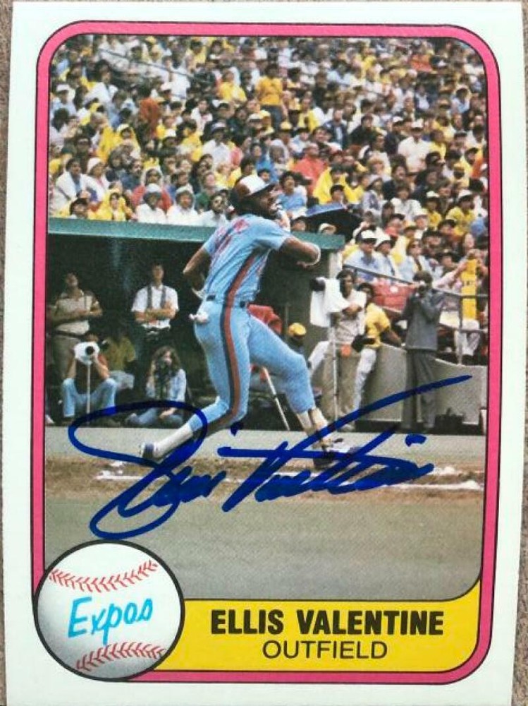 Ellis Valentine Autographed 1981 Fleer #148