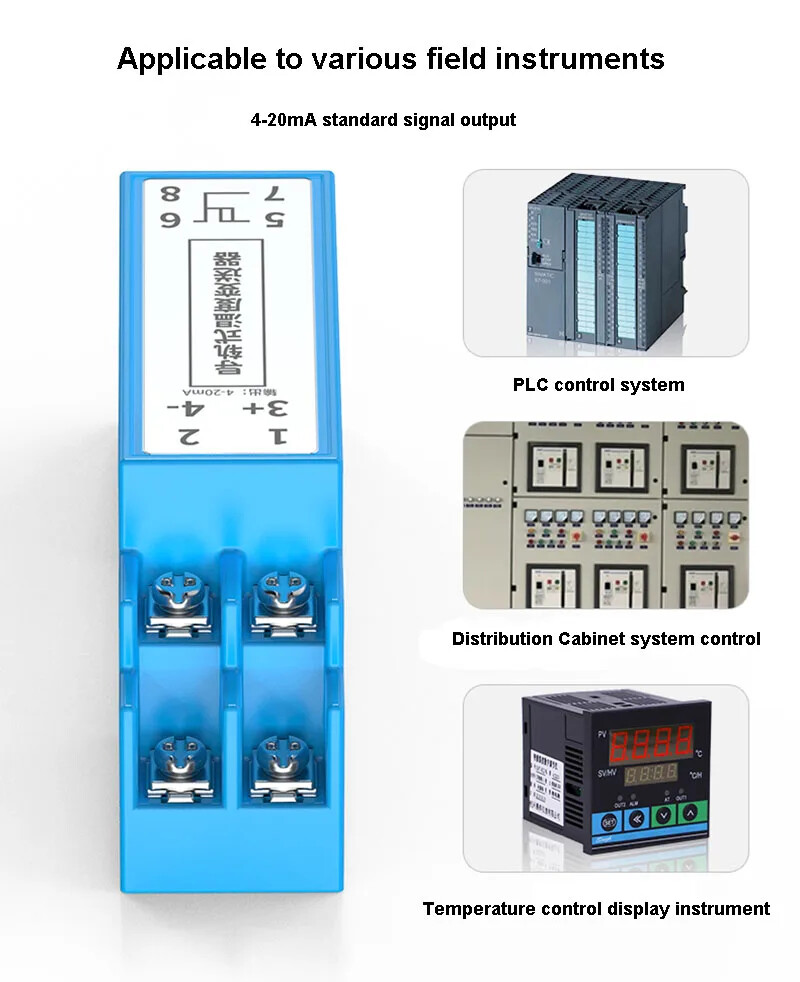 Rail Temperature Transmitter PT100 0.2 DIN Temperature Transmitter Module
