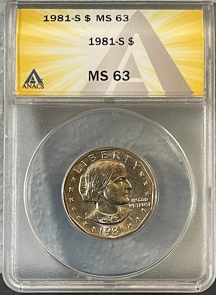 1981 S Susan B Anthony Dollar ANACS MS 63