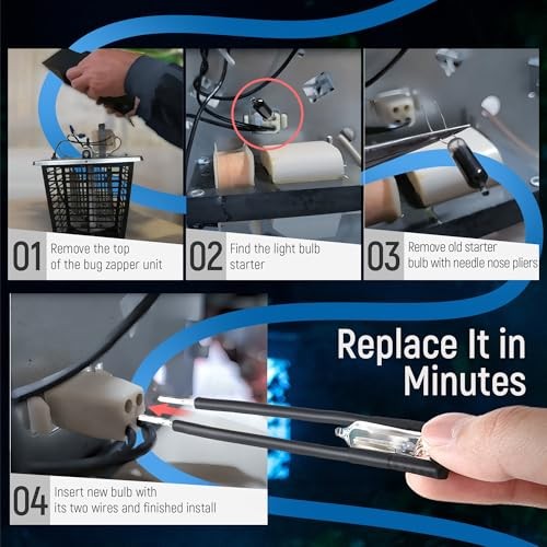 Pieces UV Light Bulb Starter for Bug Zappers Compatible with Flowtron, 2