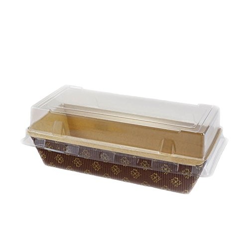 Rectangular Paper Loaf Pan Molds Medium Lids, 7x3x2 Inch 12 PCS Baking