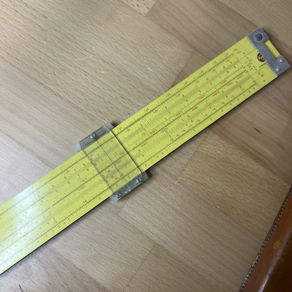 PICKETT Slide Rule w/ Leather Case