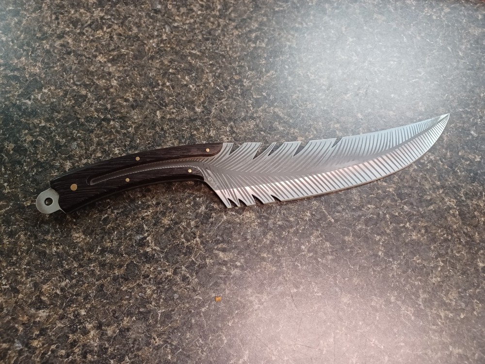 Eagle Feather Shaped Fixed Blade 14" Knife