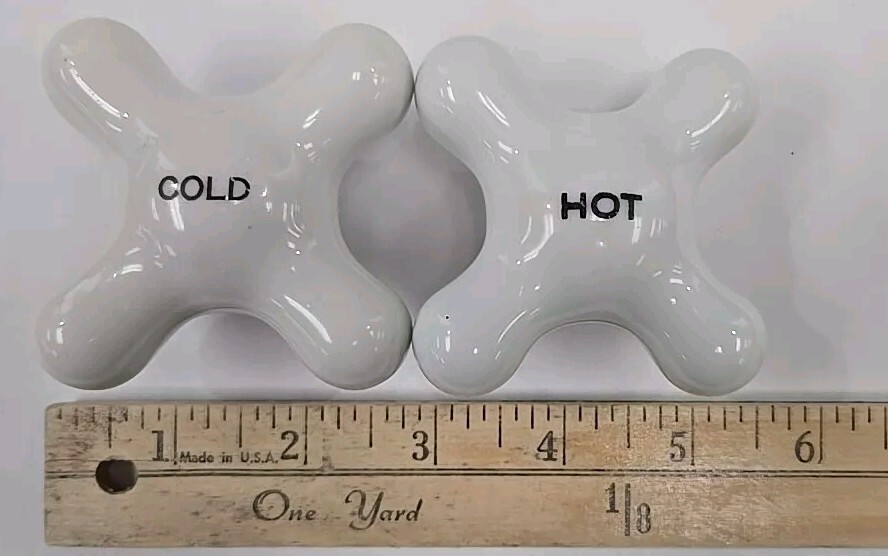 Vintage Porcelain White Hot & Cold