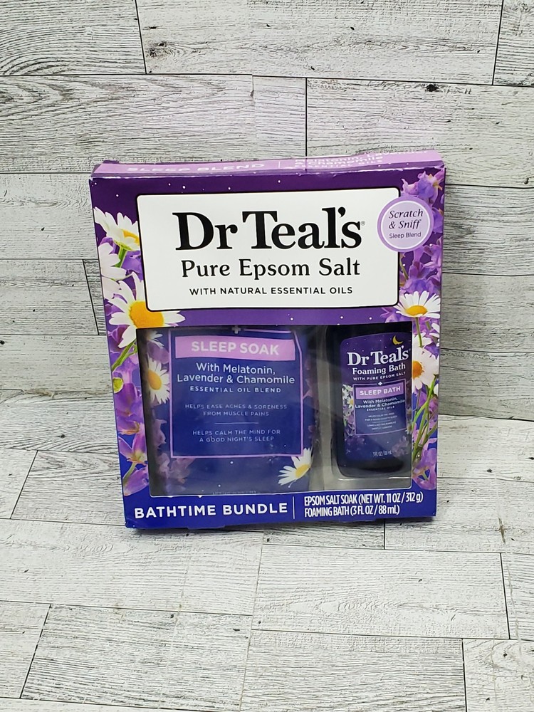 Dr Teal's Melatonin & Essential Oil Epsom Salt & Foaming Bath Sampler Set
