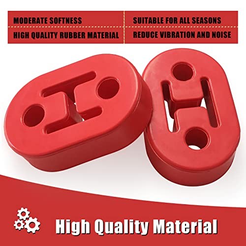 Rubber Insulator Bushing Exhaust Hanger Rubber Insulator Bushing Mount 2 red
