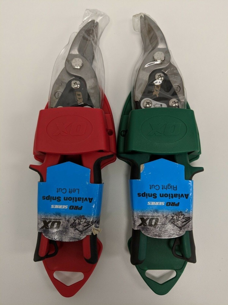 OX Tools Right Cut & Left Cut Aviation Snip Set
