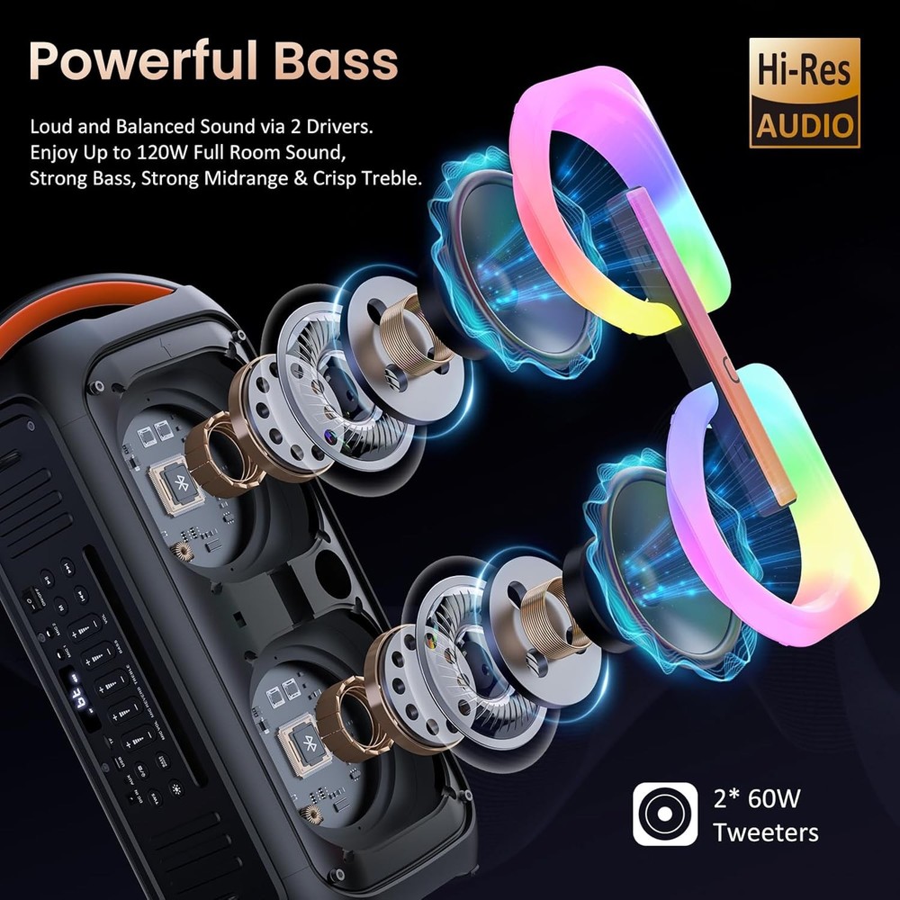 Bluetooth Karaoke Speaker 2 Mic System