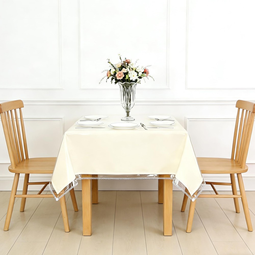 Protector de mesa rectangular transparente de 60 x 90 pulgadas Impermeable