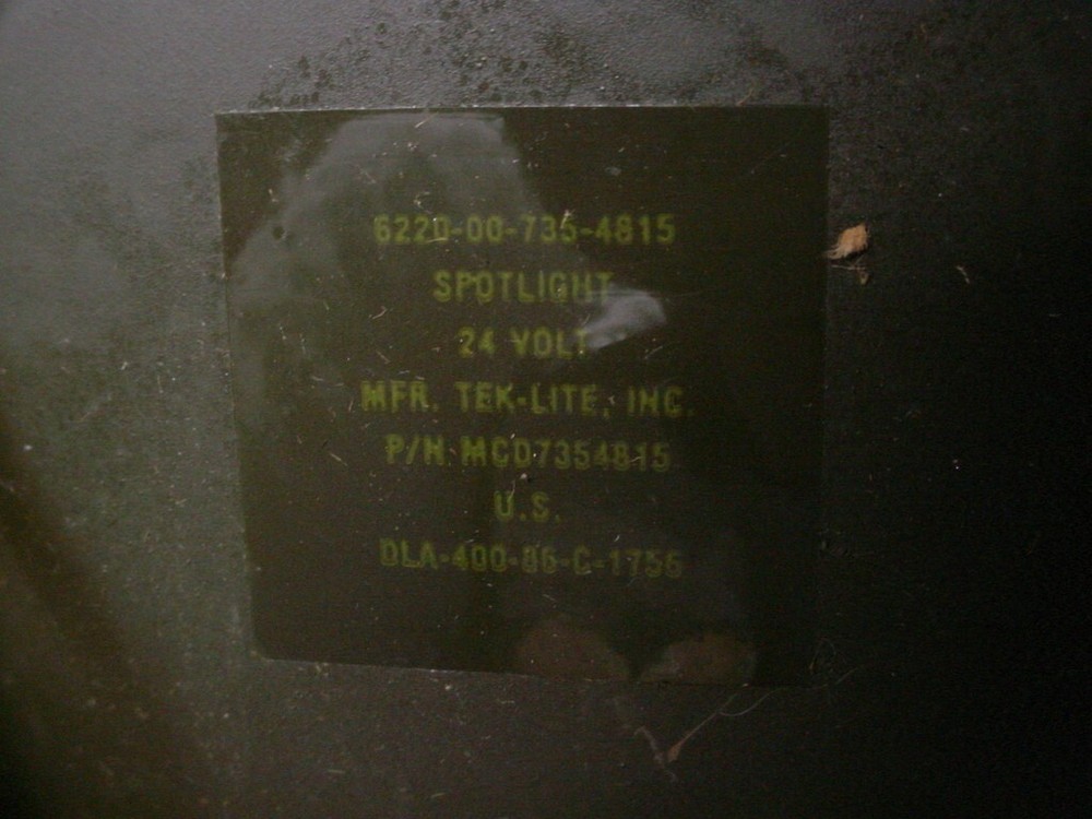 Military 24 volt spotlight #6220-00-735-4815
