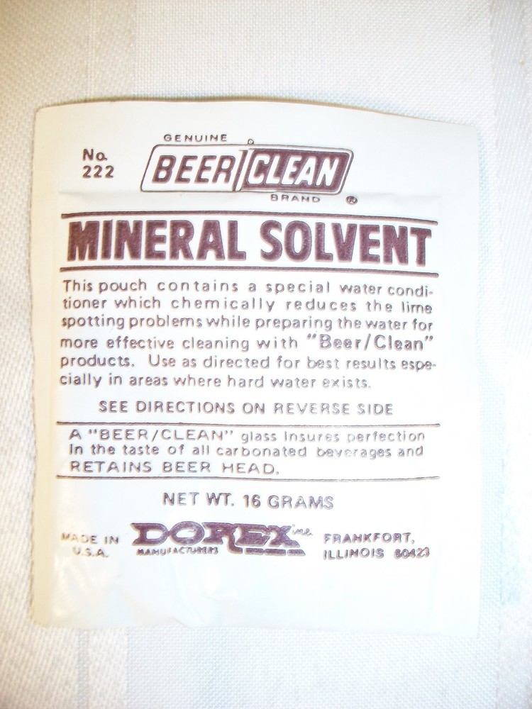 BEER CLEAN MINERAL SOLVENT POWDER -- 16 GRAM PACKETS -- 100 PER CASE