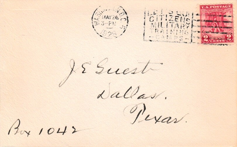 United States Scott 645 Ink address opened at bottom.