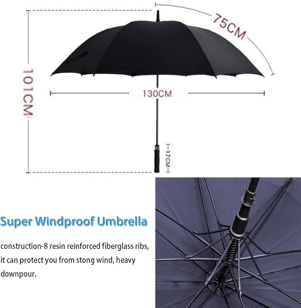 Big Umbrella Large Golf Umbrella 60 Inch Automatic Open Extra Large Windproof Um