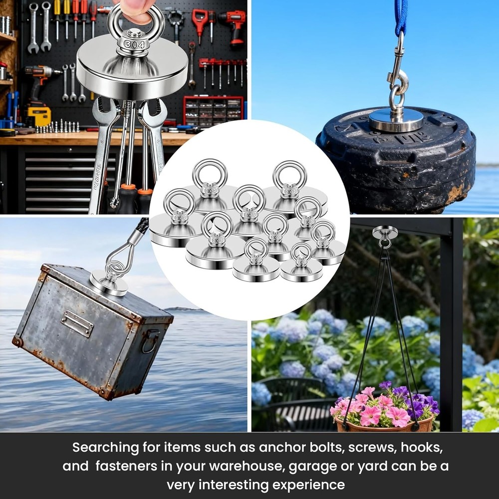 Neodymium Fishing Magnet 1500 lbs Pull Force