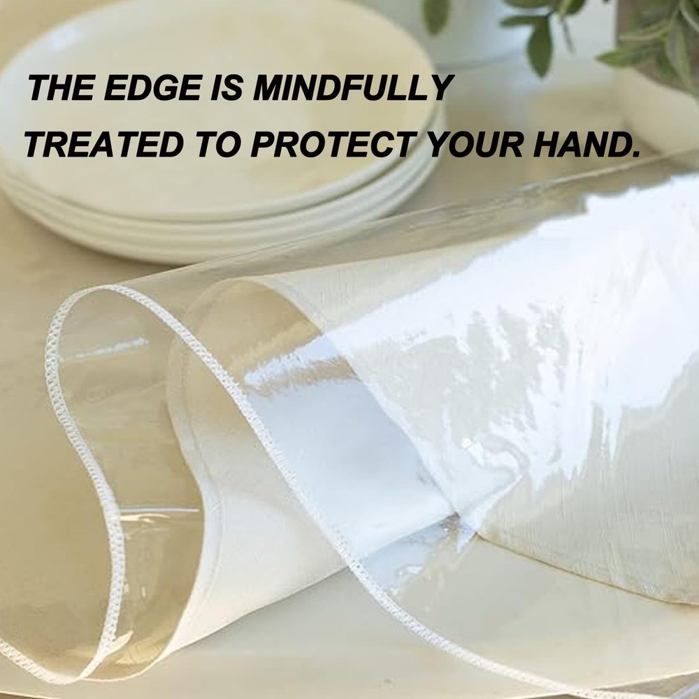 Protector de mesa rectangular transparente de 60 x 90 pulgadas Impermeable