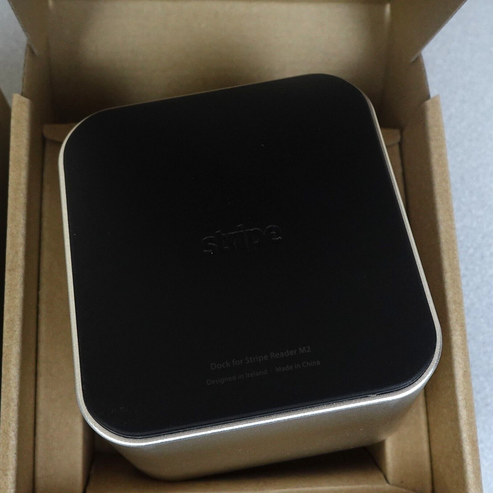 Stripe Dock for Stripe Reader M2 Credit Card Wireless Bluetooth Payments Silver