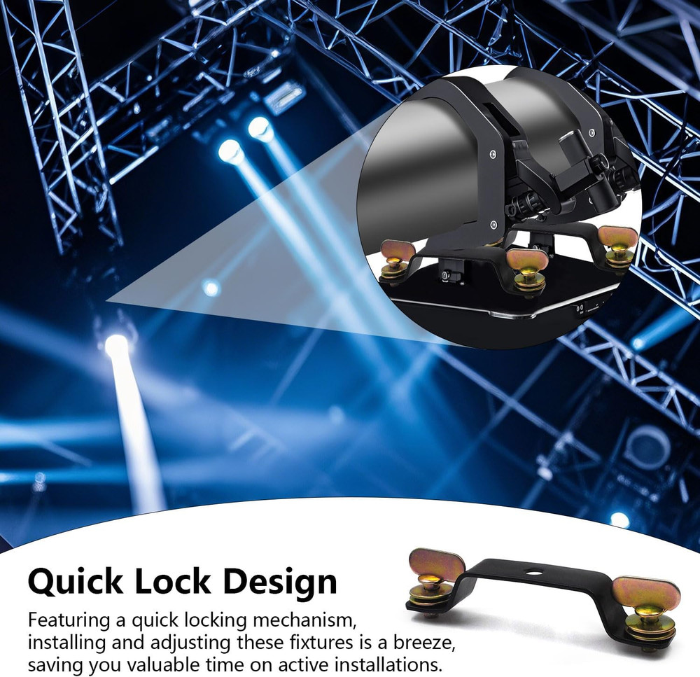 4 Pack Moving Head Light Bridge Connector Truss Clamp Bracket Quick Lock Spacing