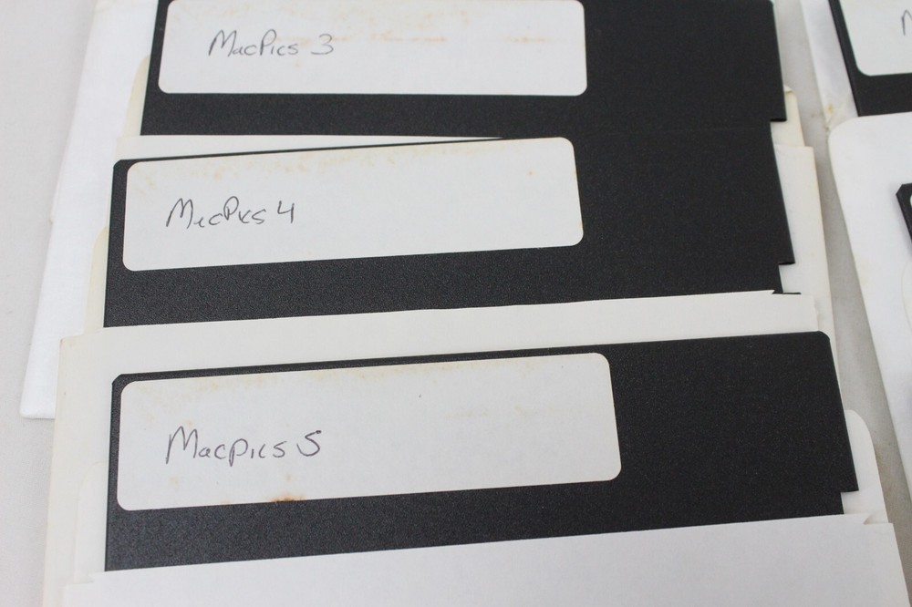 Vintage Computer Software Floppy Disk Lot MacPics 1 Through 10 Picasso