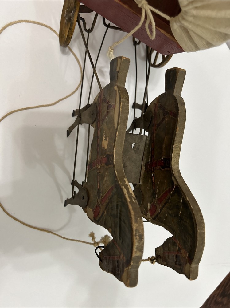 GIBBS GYPSY WAGON PULL TOY HORSE DRAWN COVERED WAGON