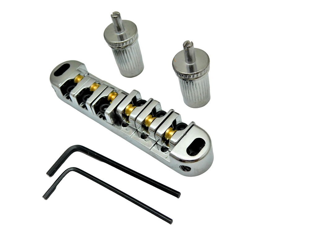 LOCKING ROLLER Bridge Epiphone Les Paul Guitar-Chrome Large Post