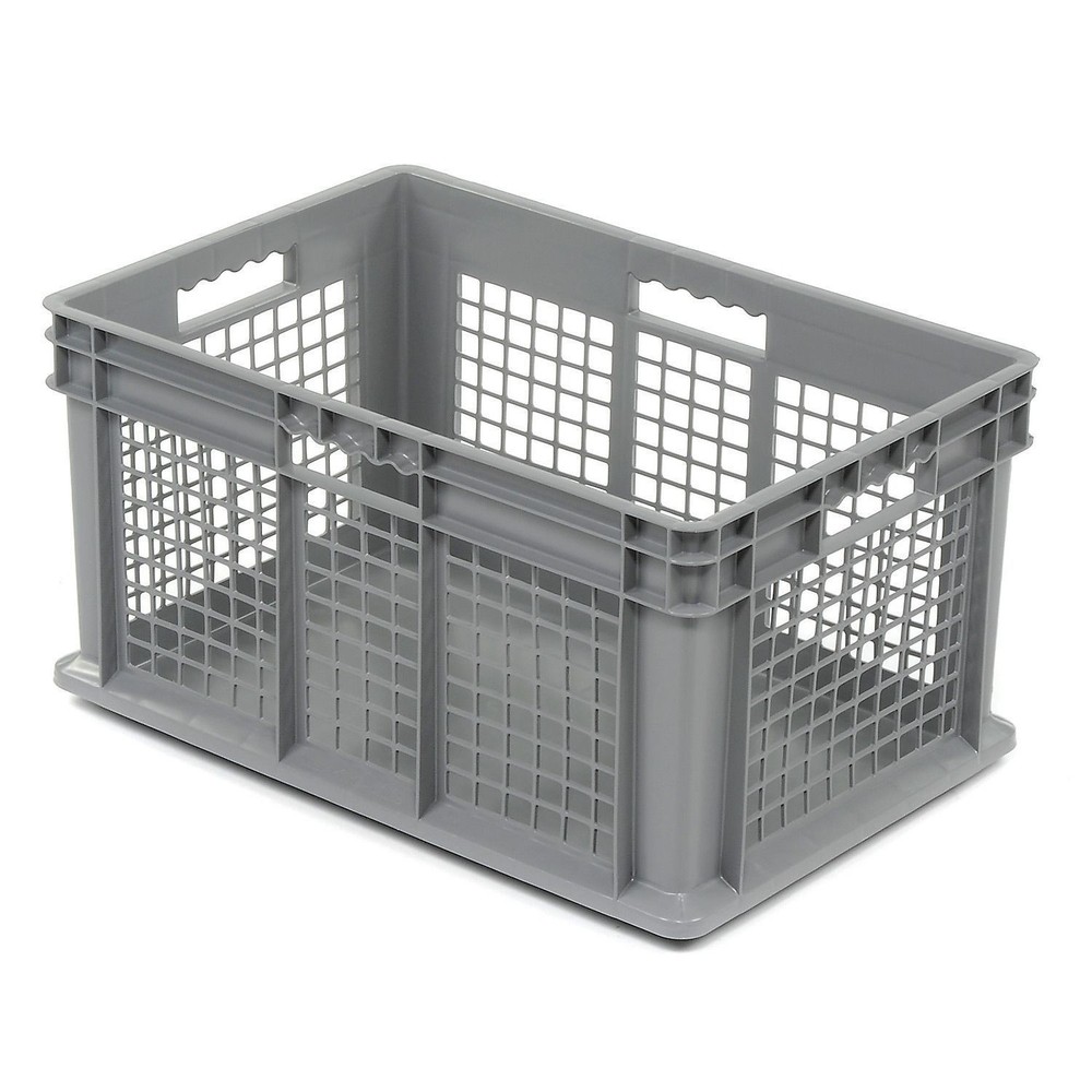 Global Industrial Mesh Straight Wall Container Solid Base