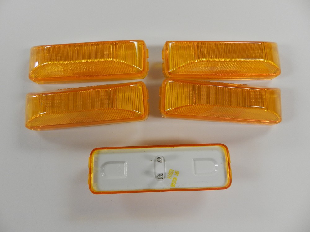 5 - Amber Marker/ Clearance Light Optronics RV Trailer Truck 1-1/4 x 3-3/4" 2 pr