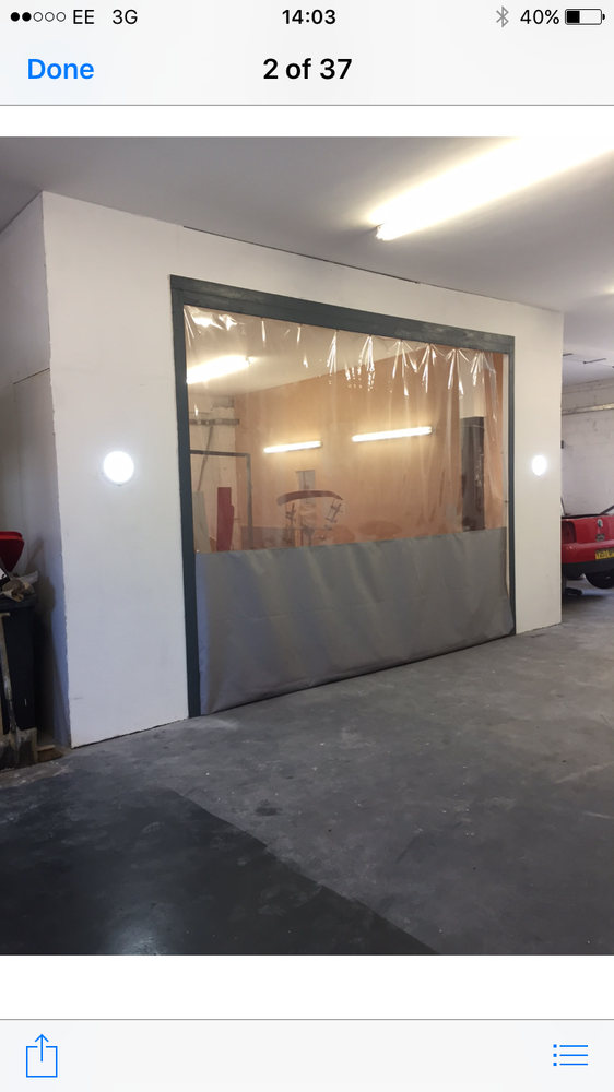 CLEAR/GREY DUST PREVENTION WORKSHOP GARAGE DIVIDER CURTAIN 20FT X 9FT