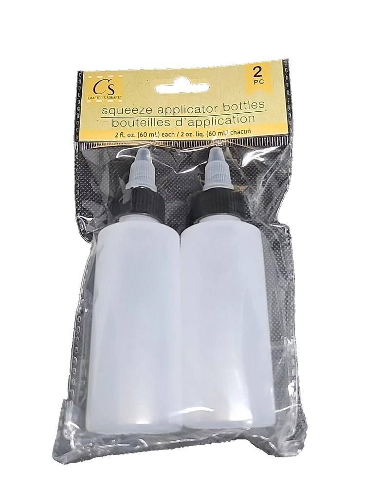 2 PACK 2oz (60ml) Squeez Applicator Bottles NEW IN PACK !!!