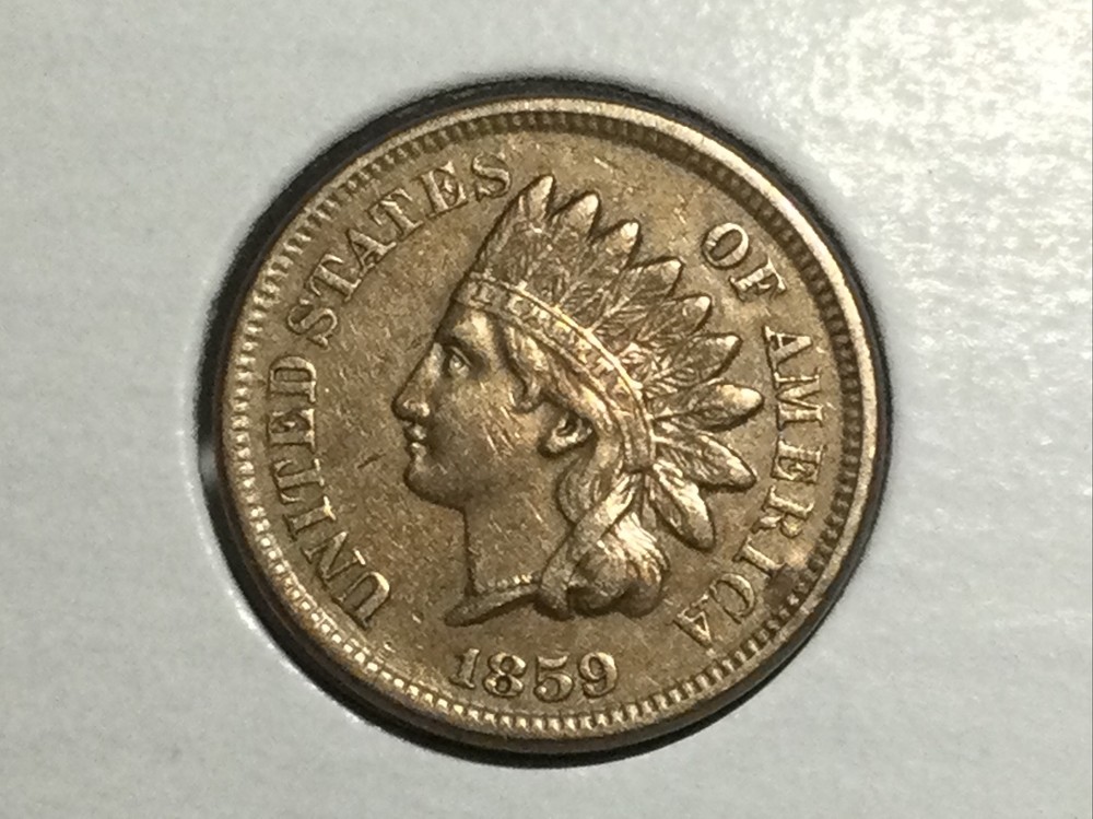 1859 Indian Cent in extra fine