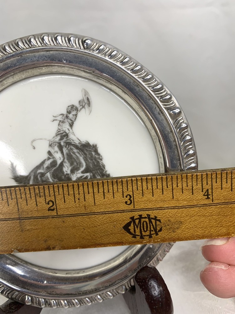 Frank M Whiting Sterling Coaster Sam Savitt “Rodeo” For Delano Studios