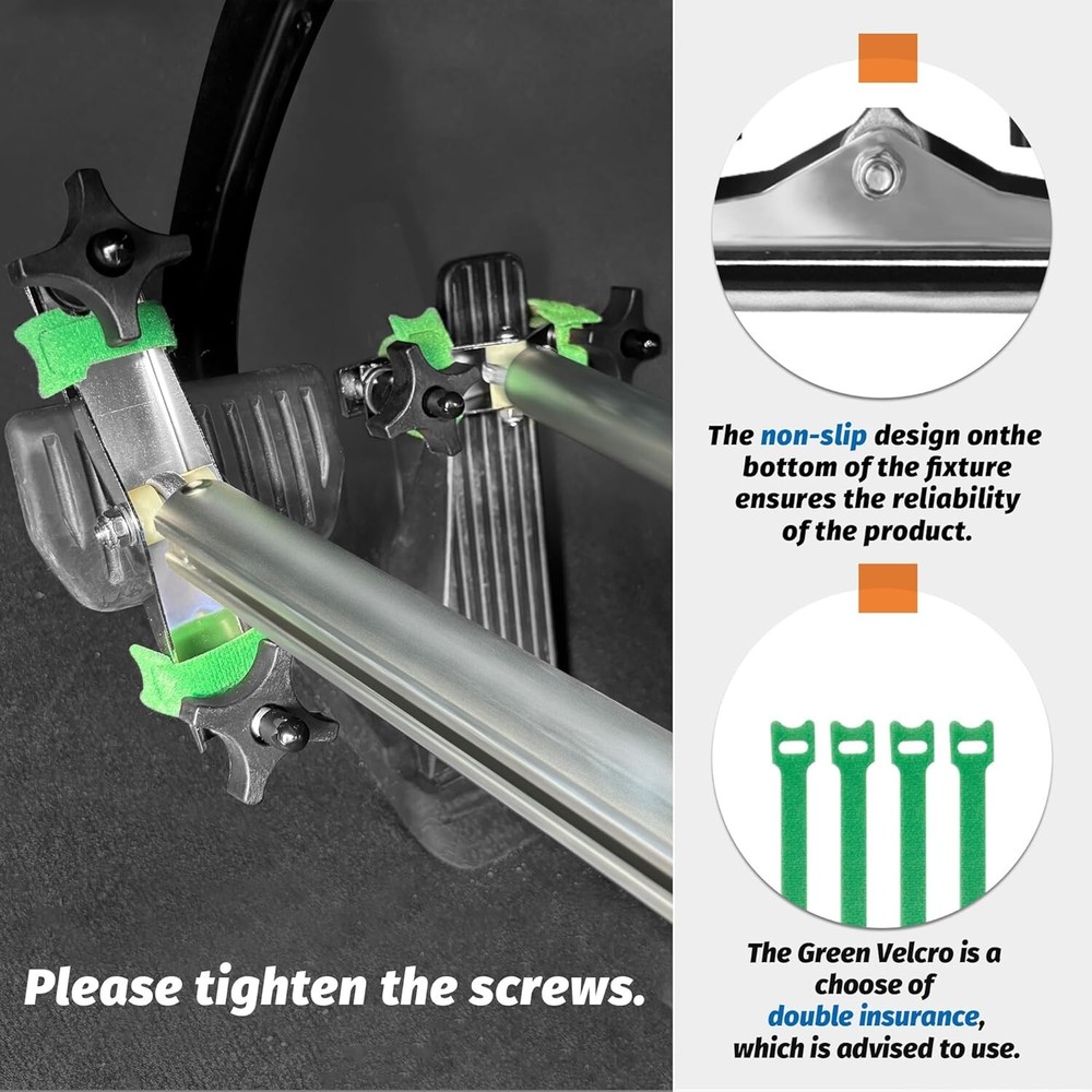 Handicap Driving Hand Controls for Disabled Drivers,Length Adjustable,Silver