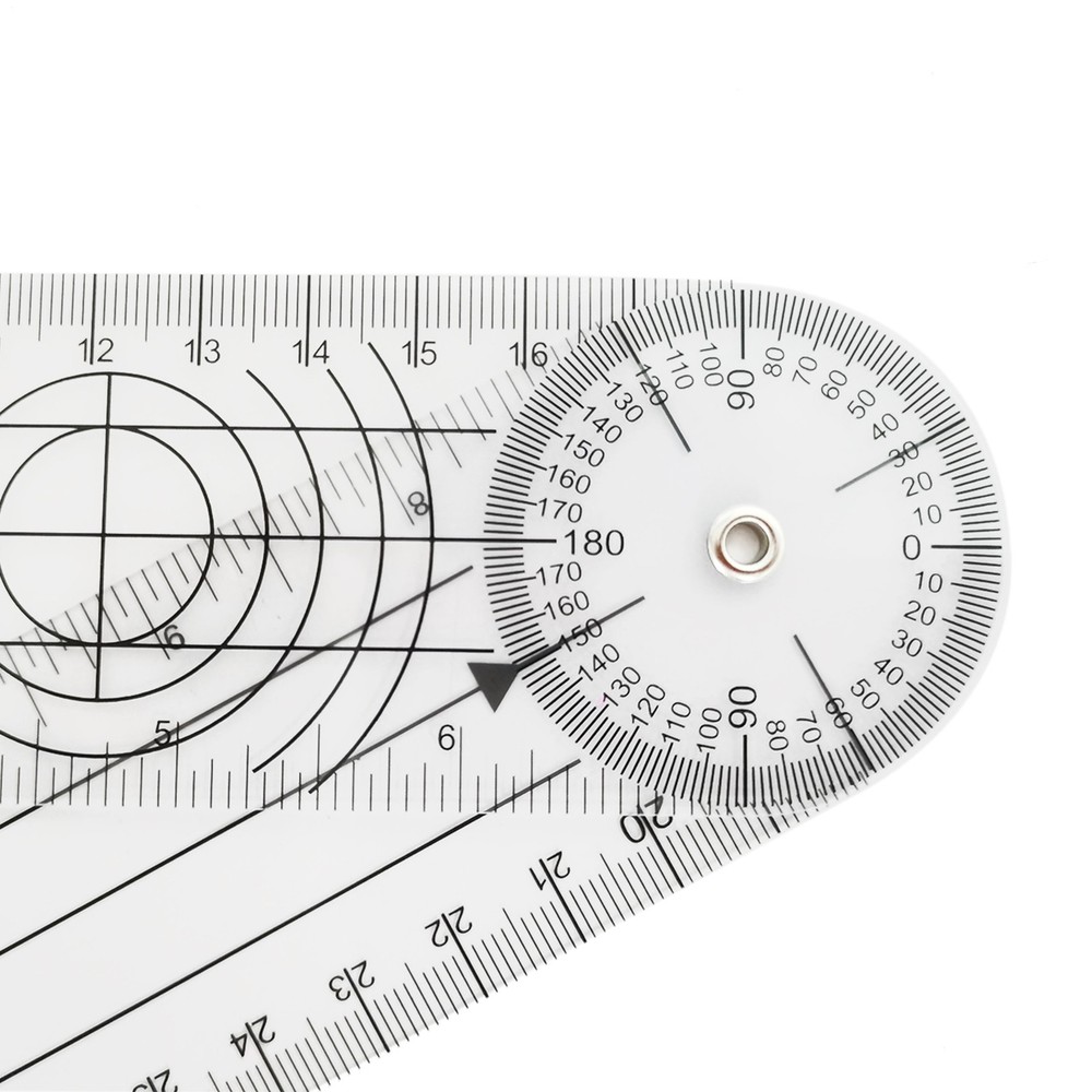 360 Protractor Ruler Goniometer Protractor Ruler Functional Measuring Tool