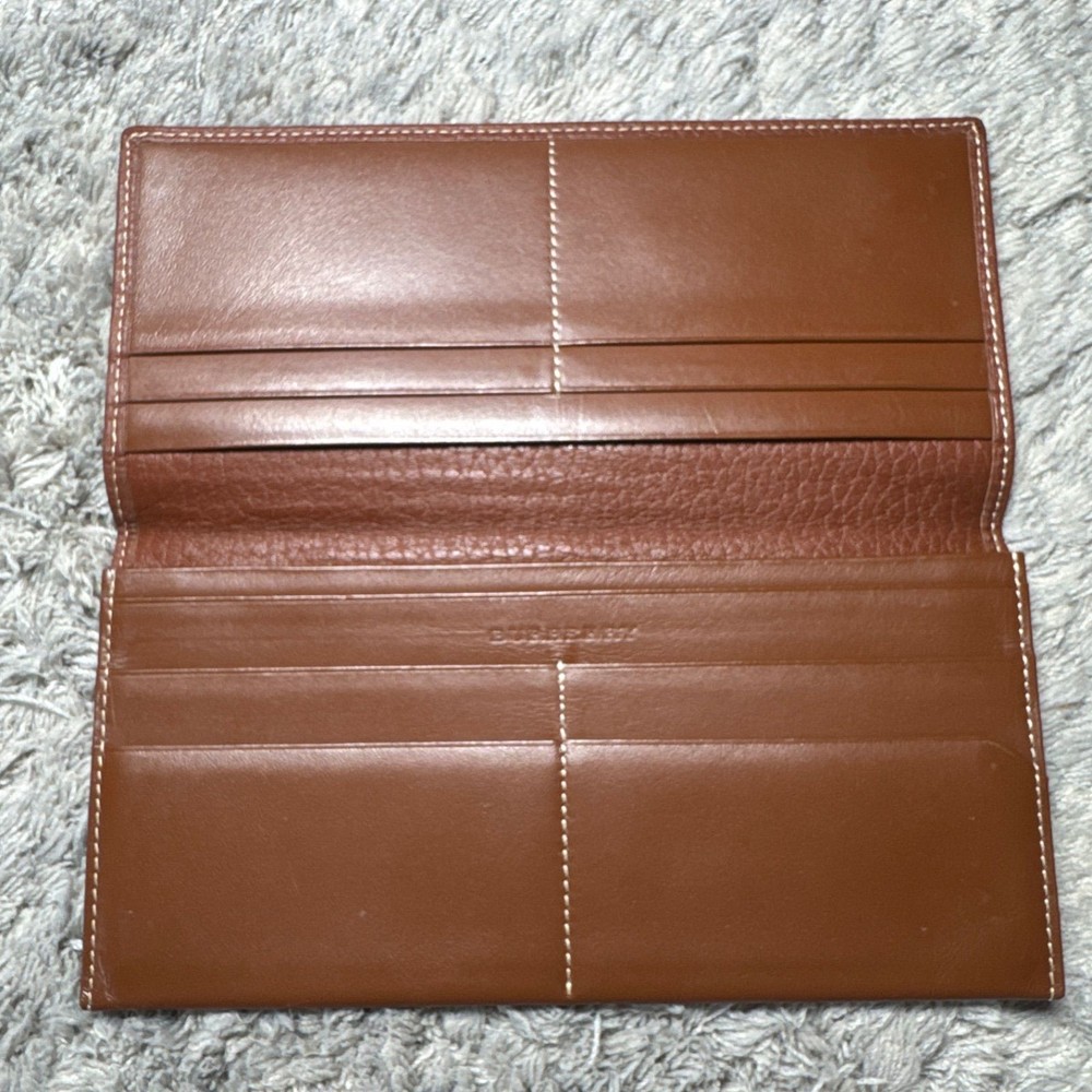 BURBERRY Long Wallet Leather Brown Inside Nova Check