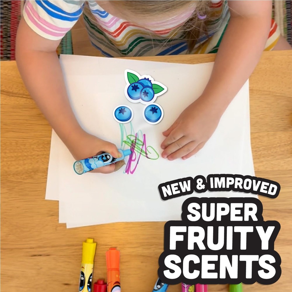 Scentos Fruit Scented Chisel Tip Markers, 24 1 Count (Pack of 24), Multicolor