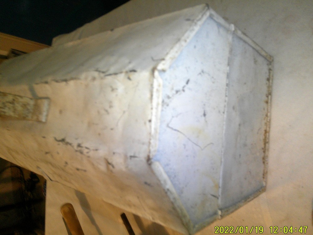 OLD ALL METAL ARCH SHAPE CARRY TOOL BOX WEATHERED