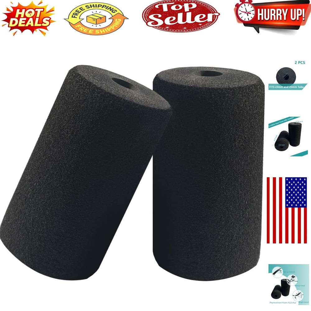 Comfortable Foam Pad Rollers for Inversion Tables and Weight Benches - 2 Pcs