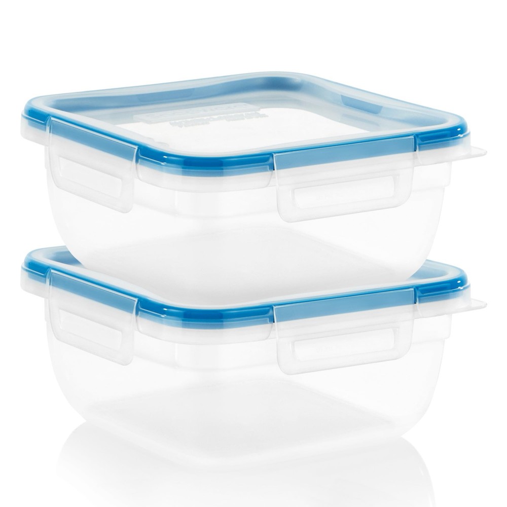 Plastic Total Solution 2-Pack (5.5-Cup) Food Storage Containers Set, Leakproo...