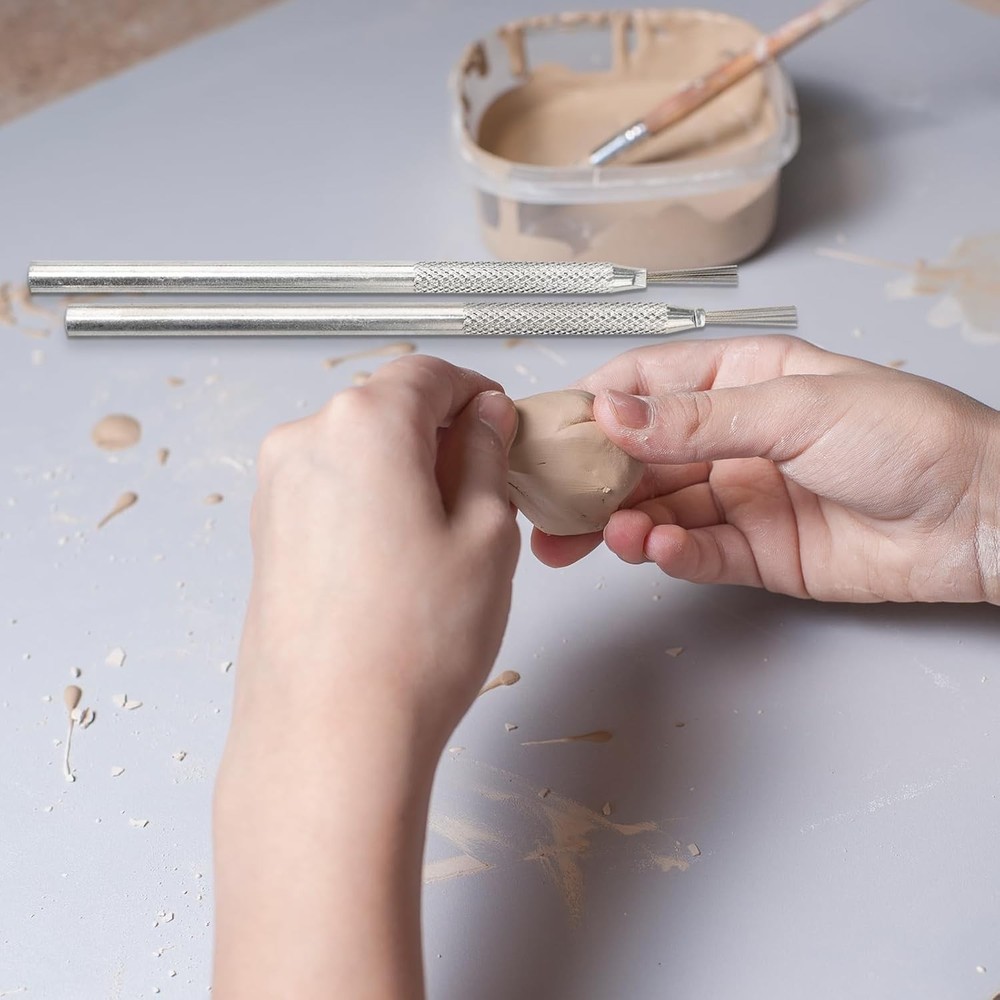 2Pack Clay Needle Tools, Wire Feather Texture Tool